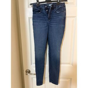 Good American Button Fly Skinny Jeans Blue Size 2/26